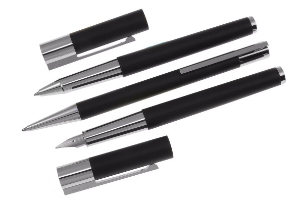 LAMY scala Schreibset Kuli + Füllhalter + Tintenroller schwarz mit Gravur