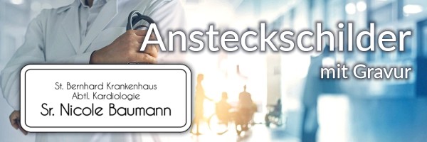 Ansteckschilder mit Grauvr