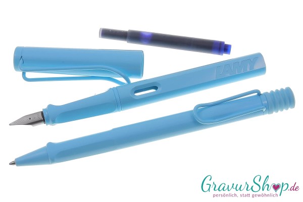 LAMY Safari Schreibset Kuli-Füller laquasky mit Gravur