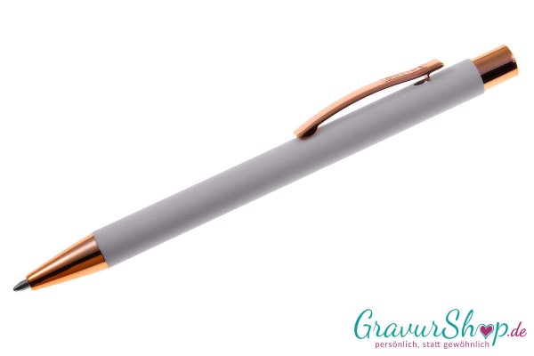 Online Kugelschreiber Soft Metall White Rose mit Gravur