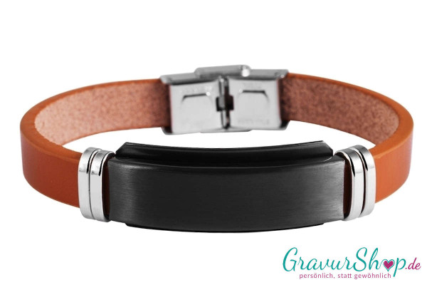 Lederarmband 14a mit Gravur