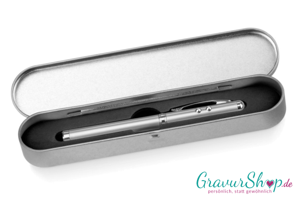 Laserpointer 06 LED Touchpen Kugelschreiber mit Gravur