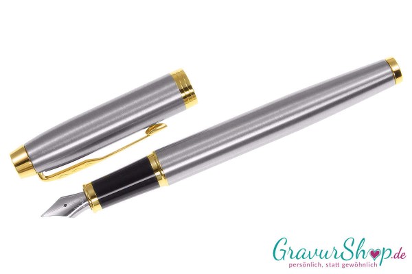 Parker-IM-Füllhalter Brushed Gold mit Gravur