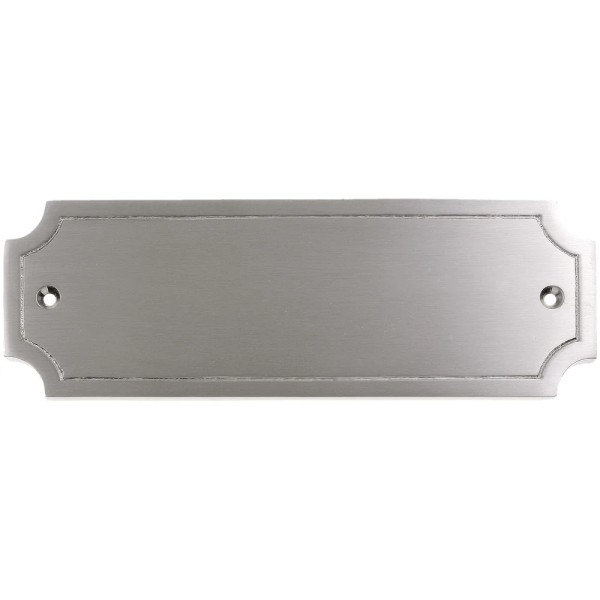 Messingschild vernickelt 106 mit Gravur