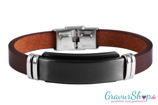 Lederarmband 14b mit Gravur