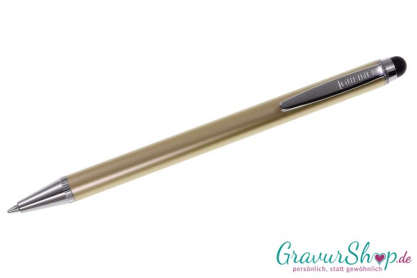 Online Kugelschreiber Stylus XL Champagne mit Gravur