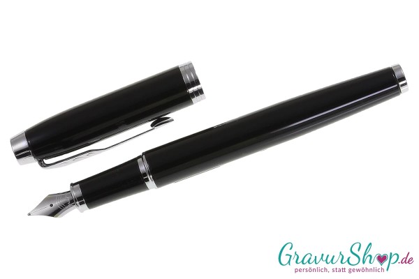 Parker Füllhalter IM Black Lacquer c.c. mit Gravur