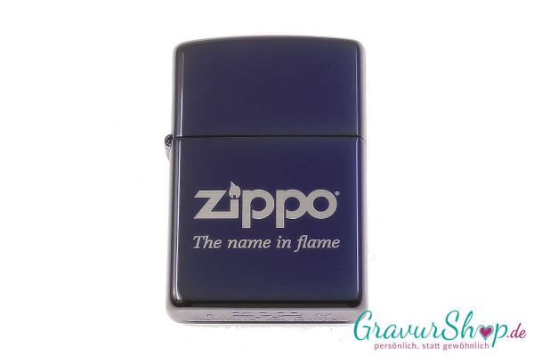 Zippo Mood Indigo * Zippo Flame * mit Gravur