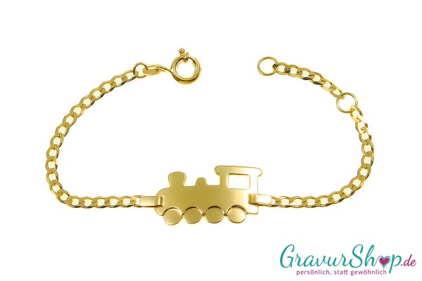 333/000 Gold Kinderarmband Lok gravieren