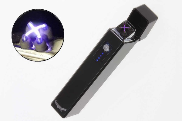 USB X Lichtbogen-Feuerzeug 15 Schwarz mit Gravur