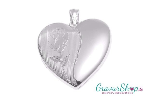 Silber Medaillon 18 mit Gravur