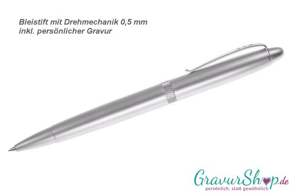 Drehbleistift silber mit Gravur