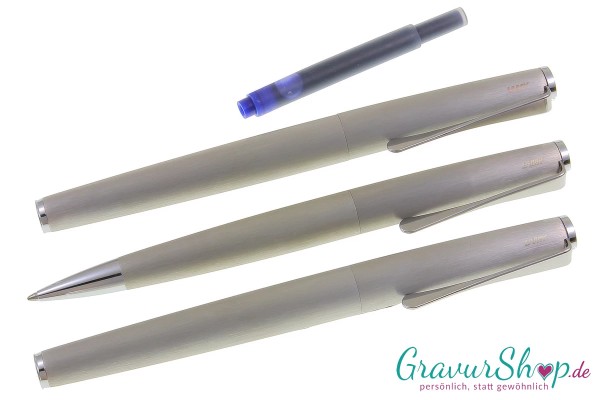 LAMY Studio Schreibset brushed K + F + T mit Gravur