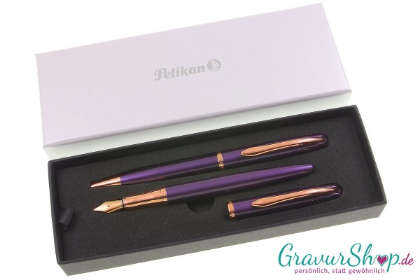 Pelikan SET Jazz Noble Elegance Viola mit Gravur
