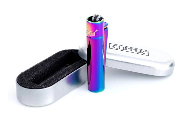 Clipper Metall Icy Rainbow mit Gravur Bild 1
