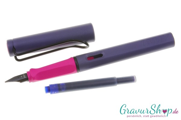 Lamy safari Füller pink cliff mit persönlicher Gravur