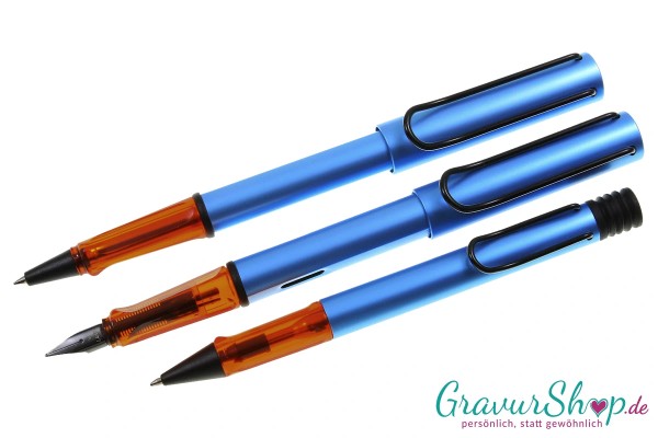 LAMY AL star Schreibset denim Tintenroller - Füller - Kuli mit Gravur