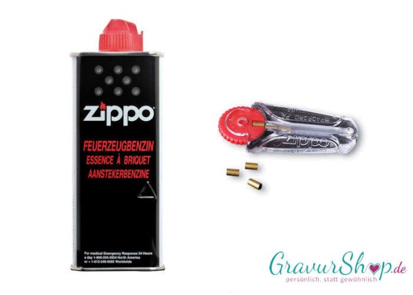 Zippo Set - Benzin + Feuersteine