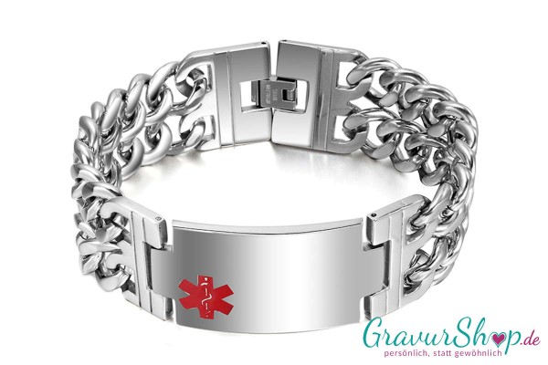 Notfallarmband 12 mit Gravur