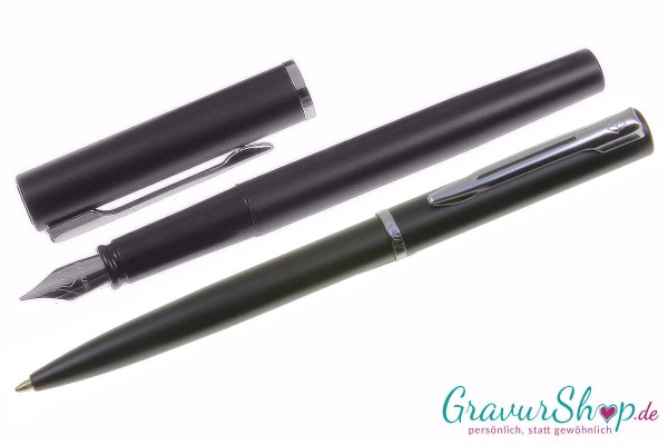 Schreibset 24 Schwarz mit Gravur 