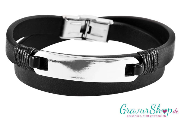 Lederarmband 28a mit Gravur