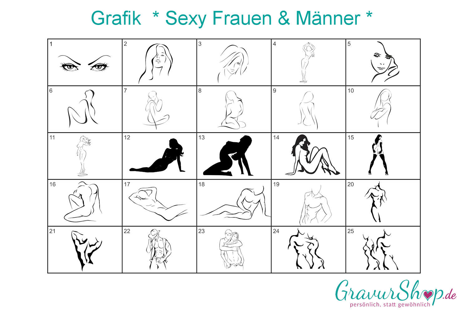 Grafik - Sexy Frauen & MÃ¤nner.