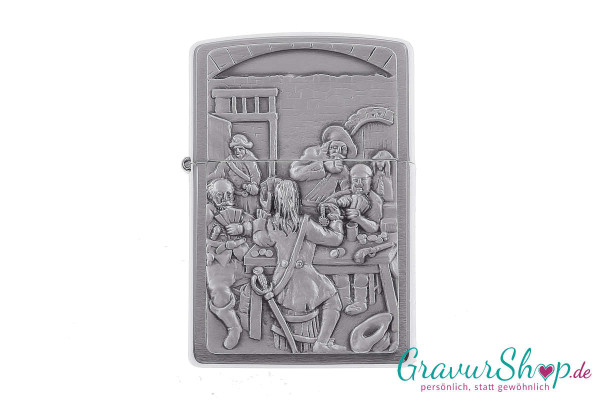 Zippo Pirates Inn Emblem mit Gravur