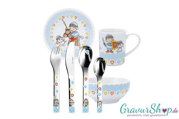 Kinderbesteck Set 09 *Ritter mit Gravur Bild 2