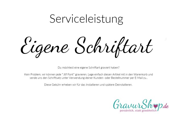 Eigene Schriftart gravieren