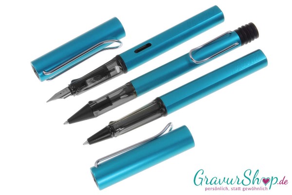 LAMY AL star 3er Set Füller-Kuli-Tintenroller turmaline mit Gravur