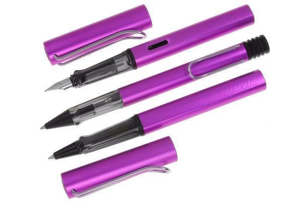 LAMY AL-star 3er Set Füller-Kuli-Tintenroller lilac mit Gravur