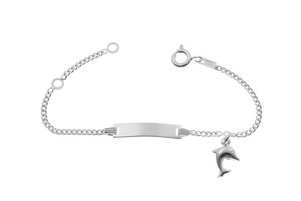 925er Kinder-Armband mit Delfin-Anhänger inkl. Gravur