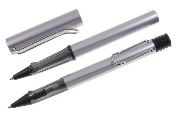 LAMY Schreibset Whitesilver Kuli Tintenroller mit Gravur