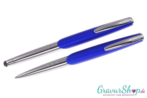 Online Icone Schreibset blue mit Gravur