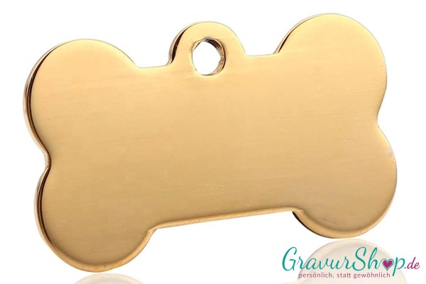 Hundemarke 10 Gold mit Gravur