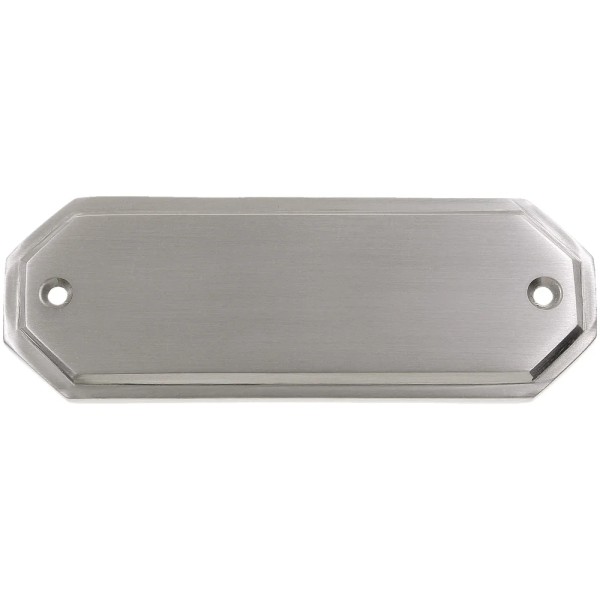 Messingschild 112 vernickelt mit Gravur