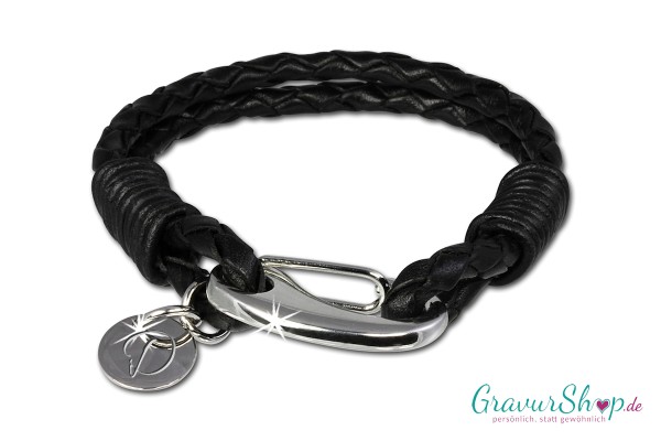 Lederarmband 35 mit Gravur