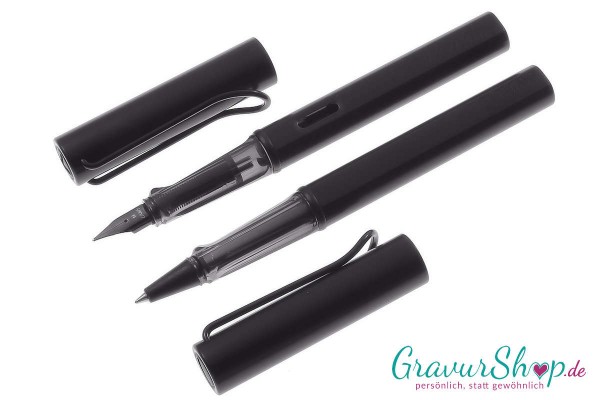 LAMY AL star Schreibset Füller-Tintenroller black mit Gravur