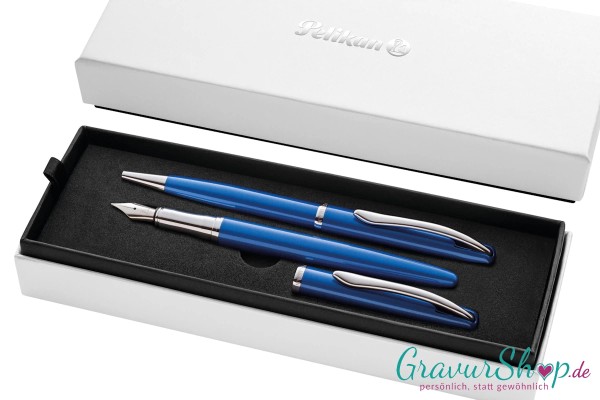 Pelikan SET Jazz Noble Elegance saphire mit Gravur