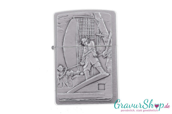 Zippo Piraten Gefangener Emblem mit Gravur