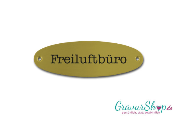 Schilder für Bänke - Model 25 mit Lasergravur Messing