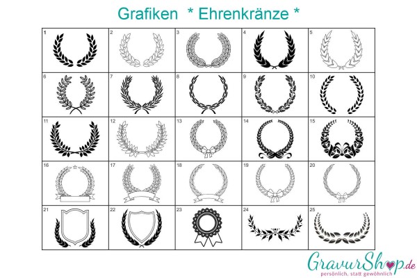 Grafik - Ehrenkränze