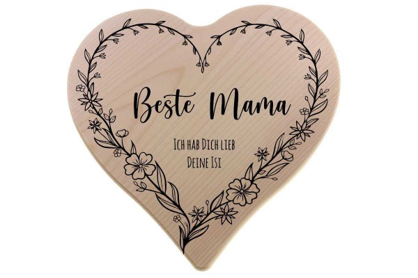 Frühstücksbrett * Beste Mama * Nr. 10 groß