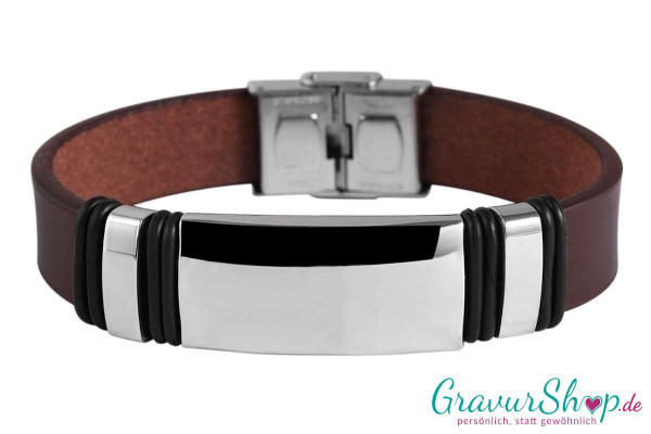 Lederarmband 27d mit Gravur