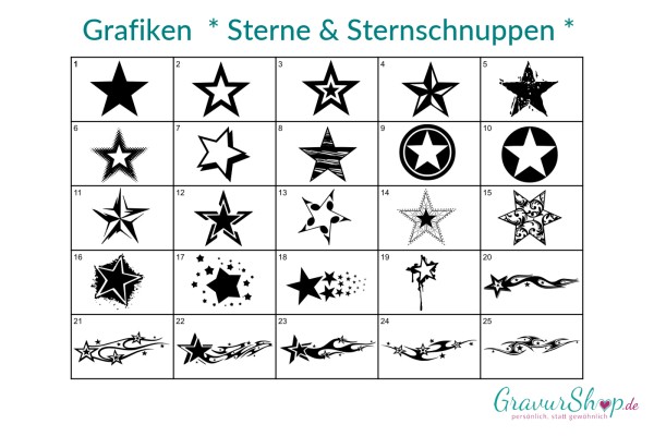 Grafik - Sterne & Sternschnuppen