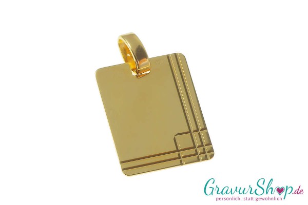 Goldanhänger 22 mit Gravur
