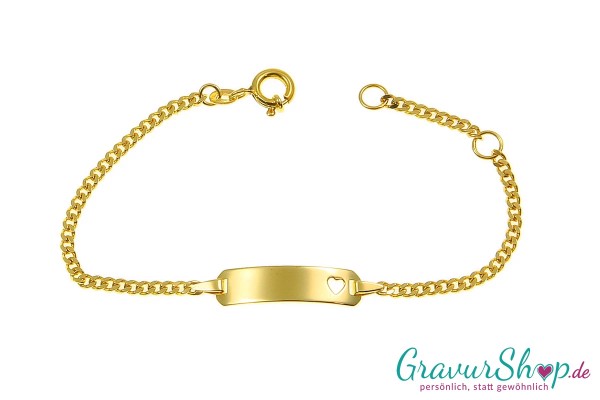 333/000 Gold Kinderarmband zum gravieren