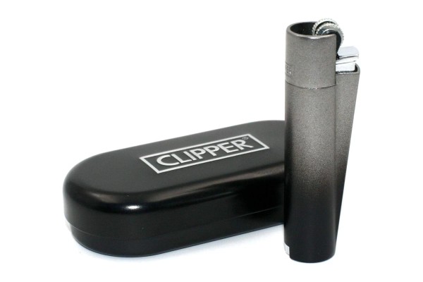 Clipper Metall Feuerzeug Black Gradient mit Gravur Bild 1