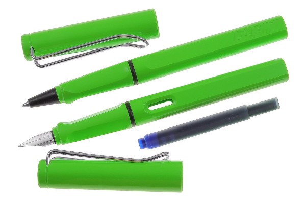 LAMY Safari Schreibset Füller-Tintenroller green mit Gravur