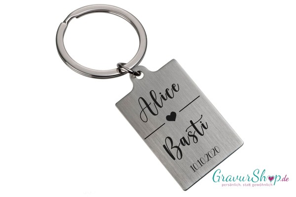 Schlüsselanhänger 56 Liebe mit Gravur